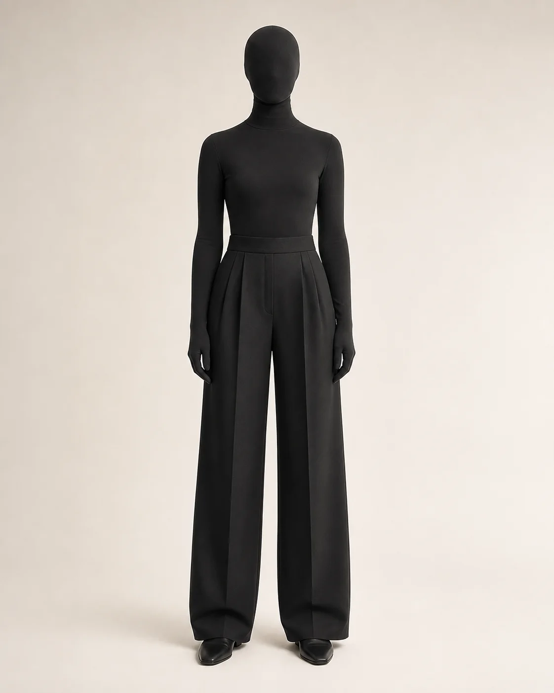 Black Wide Leg Trousers, image 2