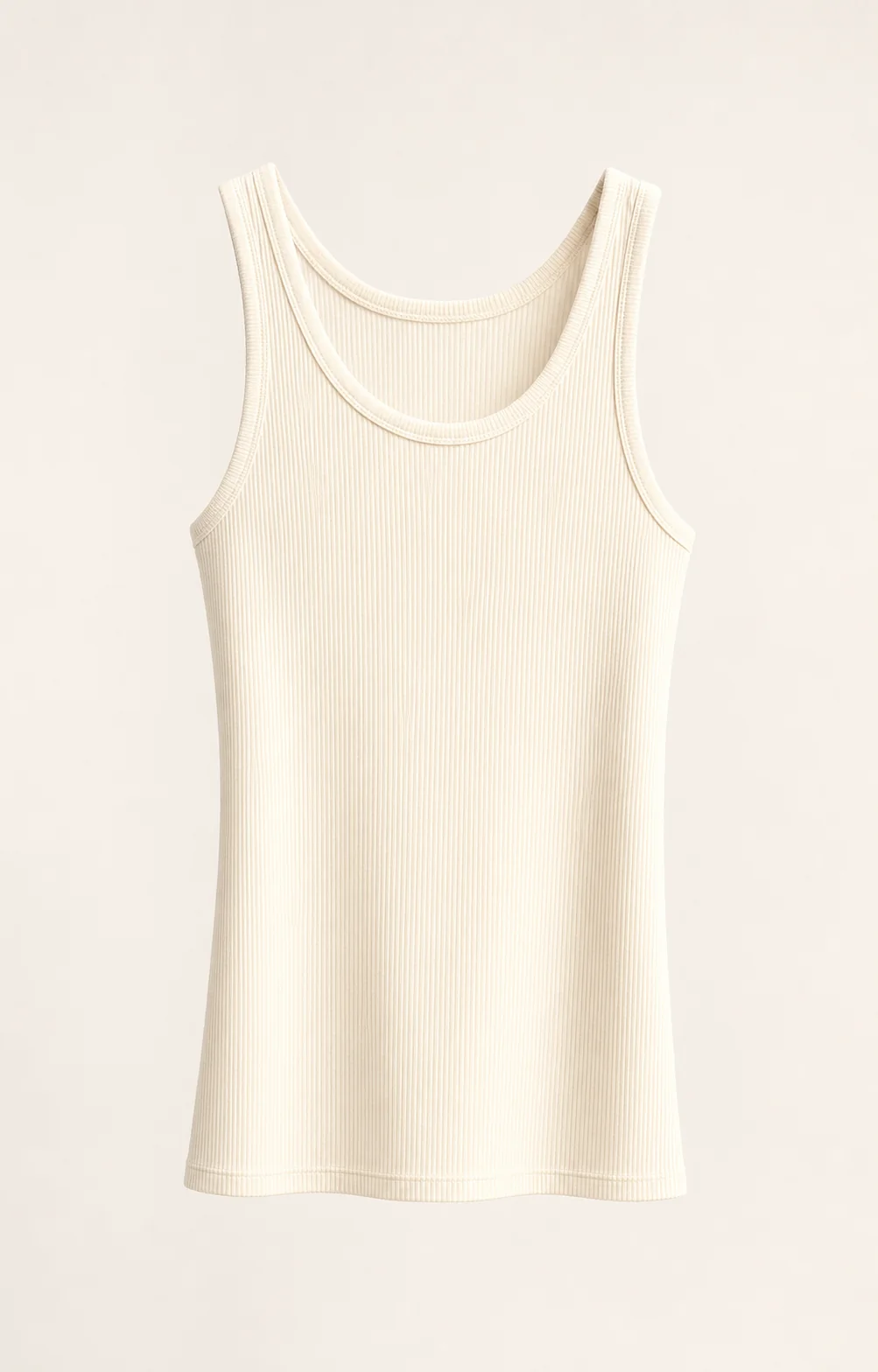 Ivory Ribbed Tank Top