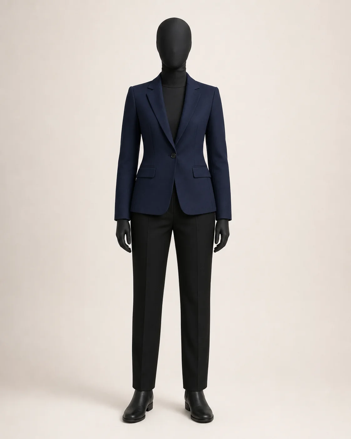 Navy Structured Blazer in a styled look