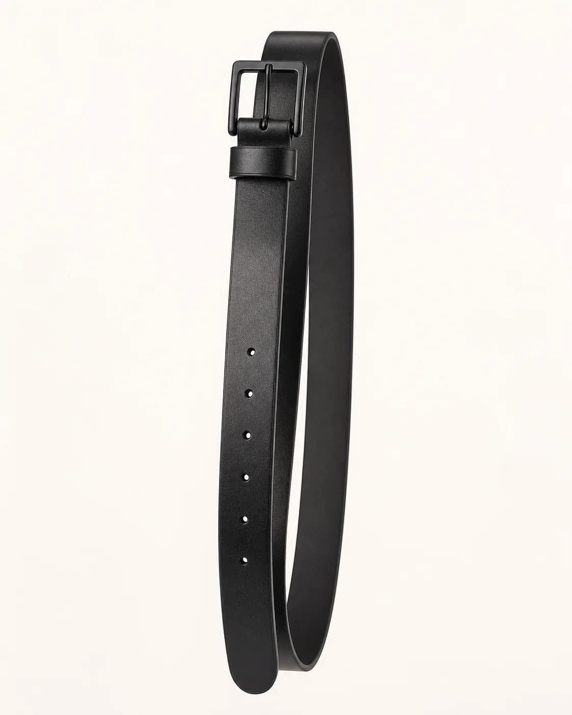 Black Faux Leather Belt