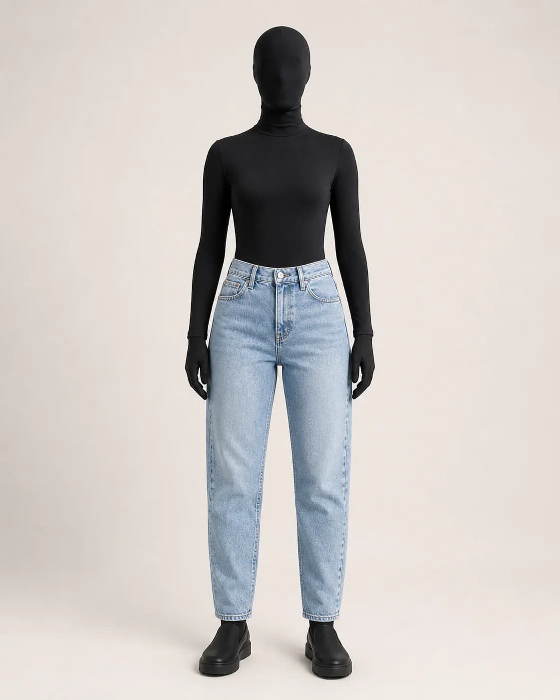 Light Blue Mom Jeans in a styled look