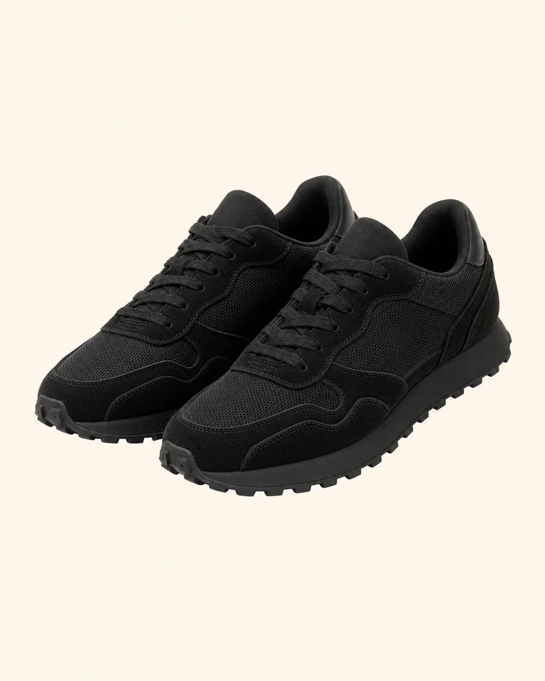 Black Retro Runner Sneakers