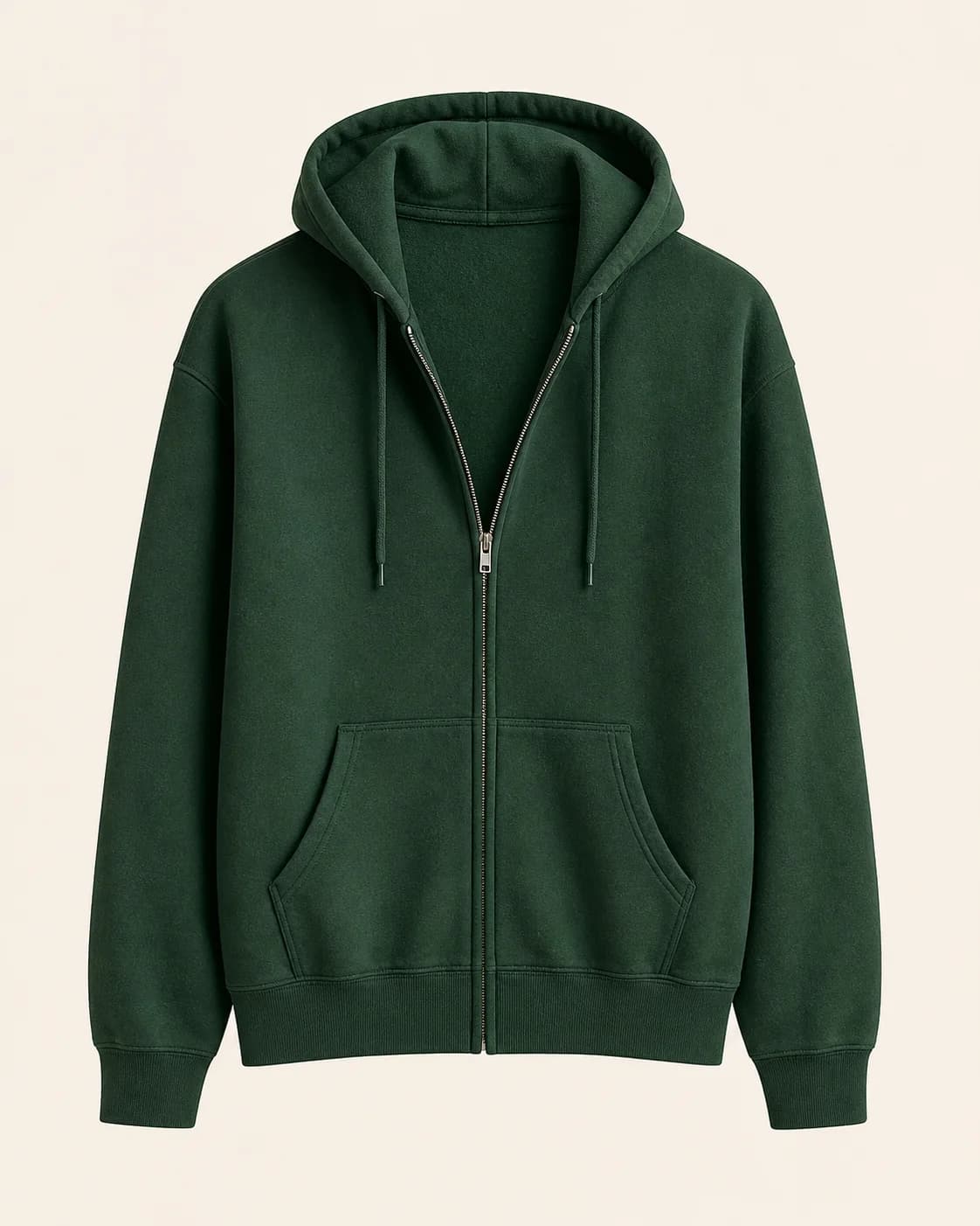 Forest Green Zip Hoodie, Hoodie, Store 02