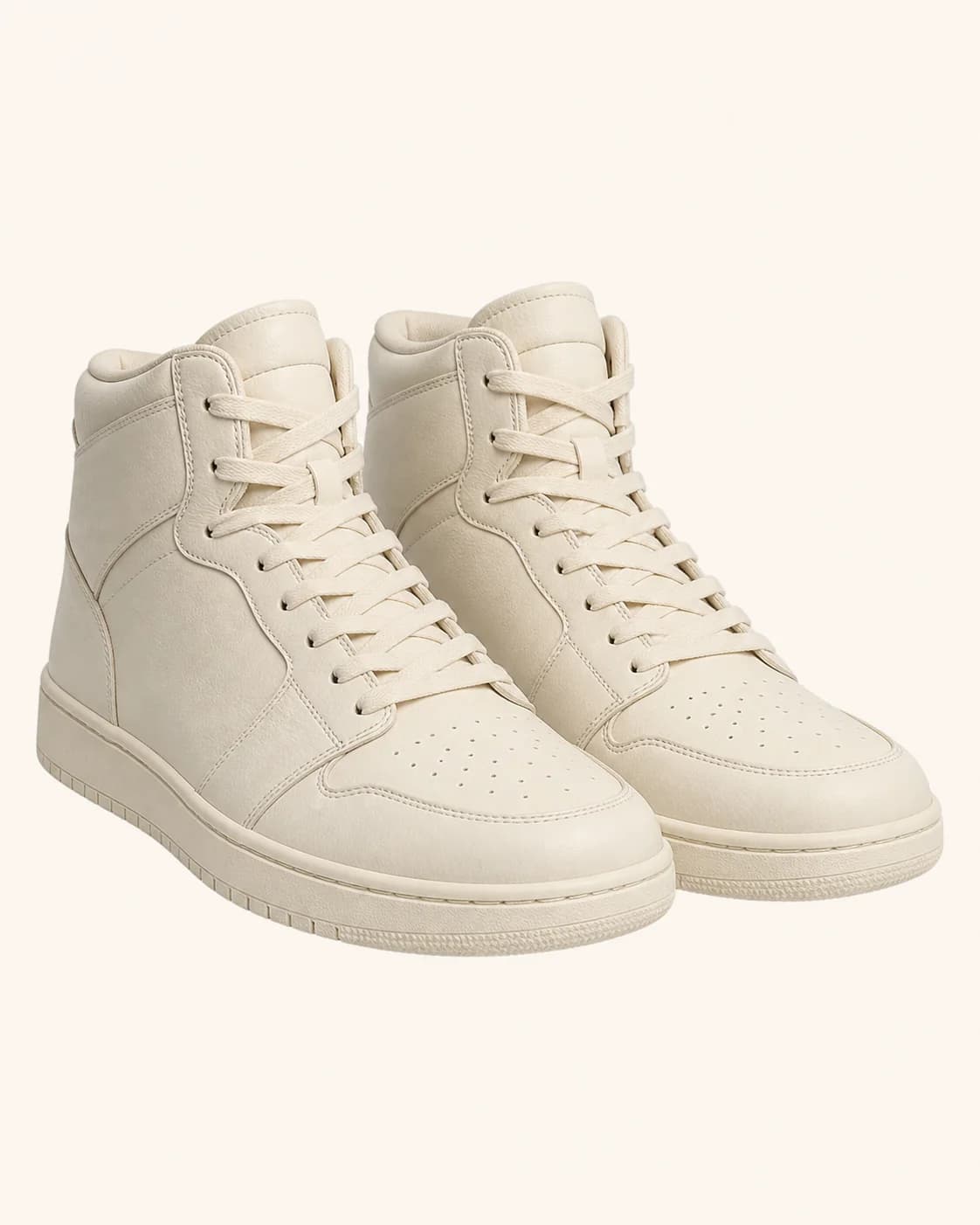 Cream High Top Sneakers