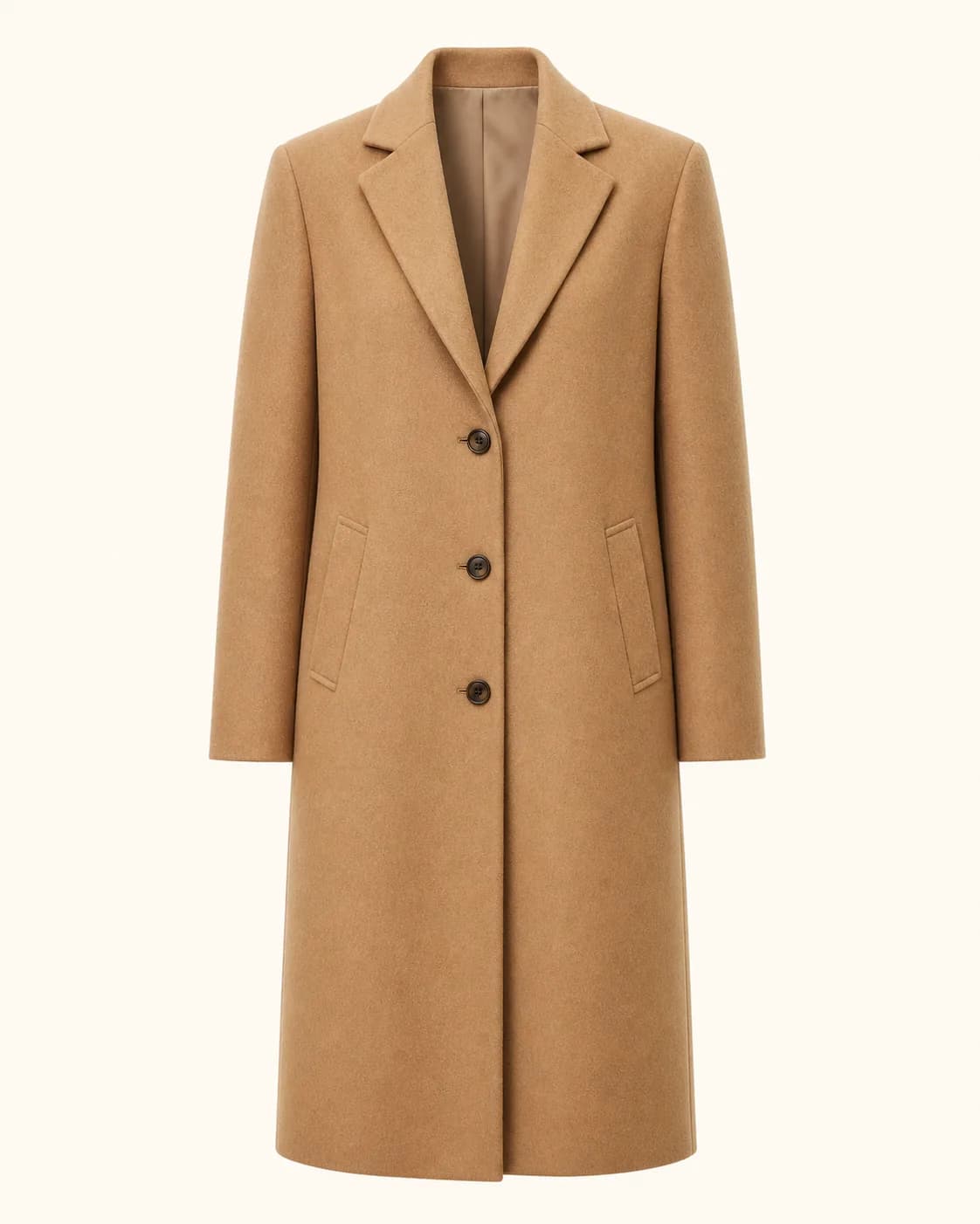 Tan Wool Blend Coat