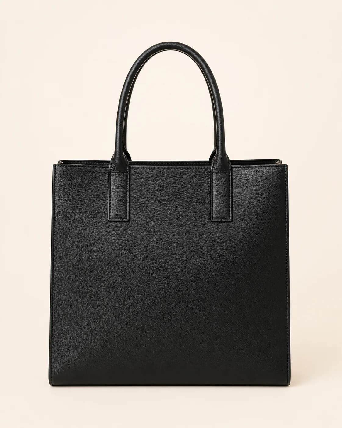 Black Structured Tote Bag