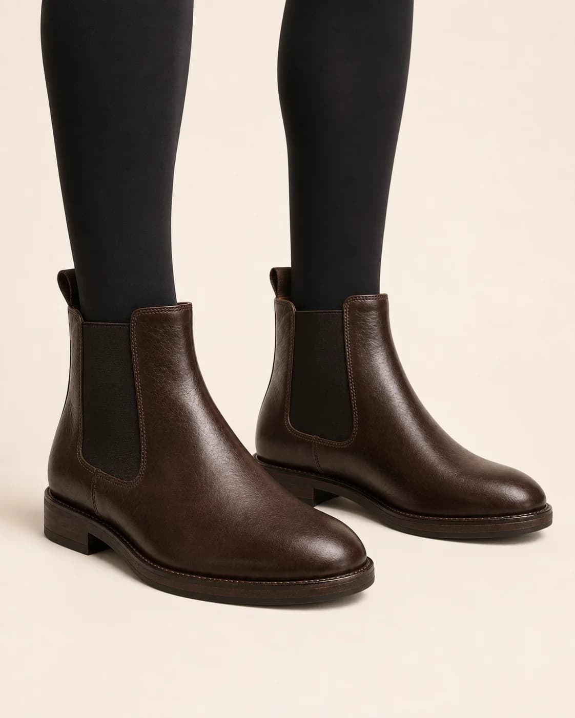 Dark Brown Chelsea Boots in a styled look