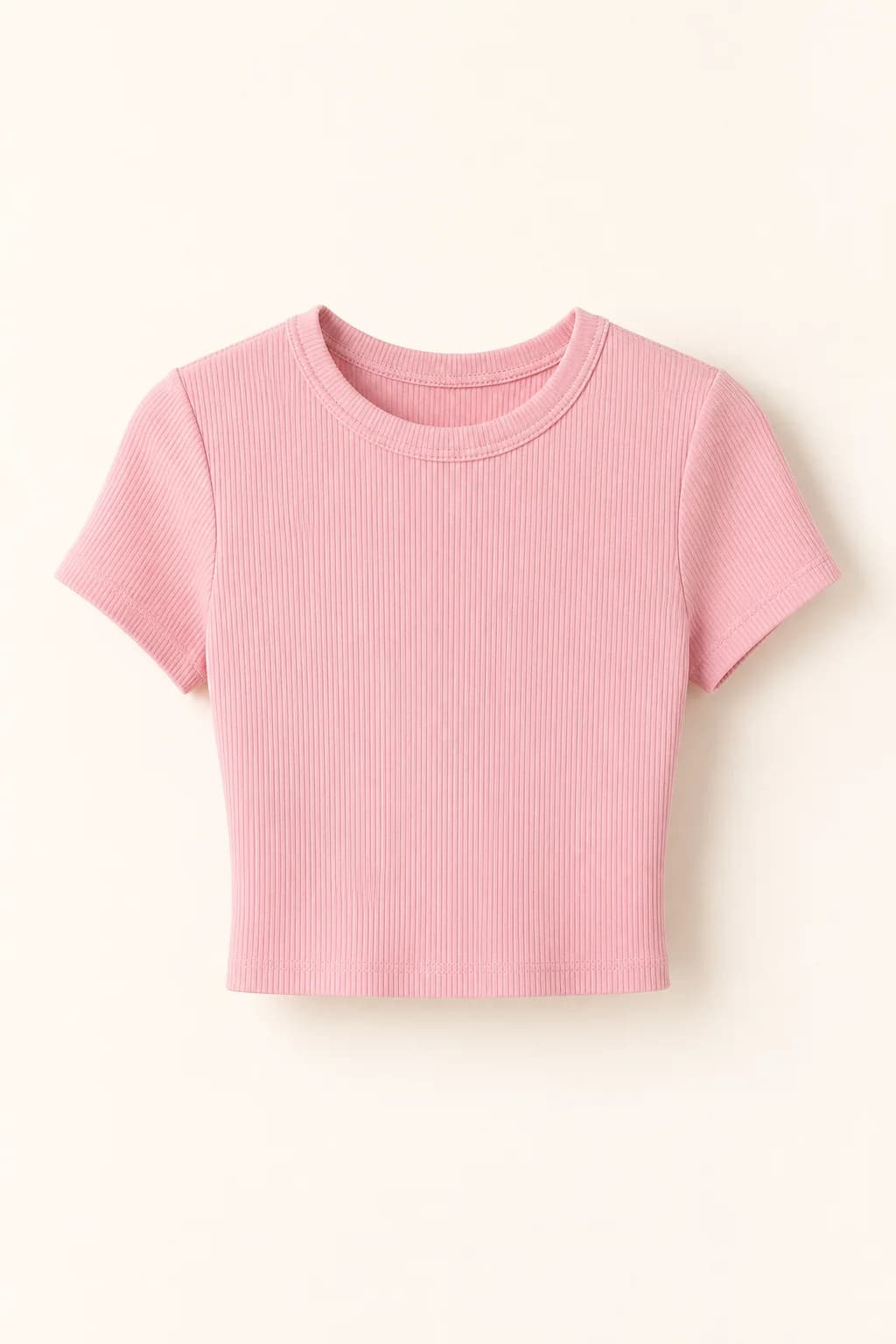 Pink Ribbed Baby Tee