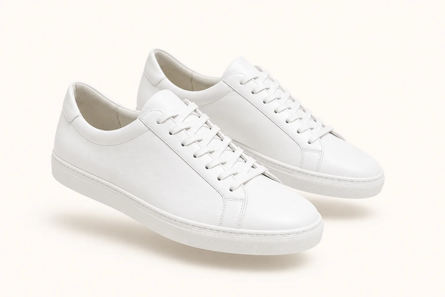 White Low Profile Sneakers
