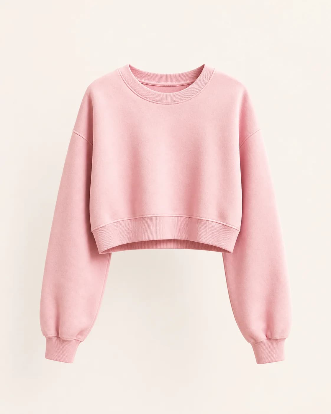 Pink Cropped Sweatshirt